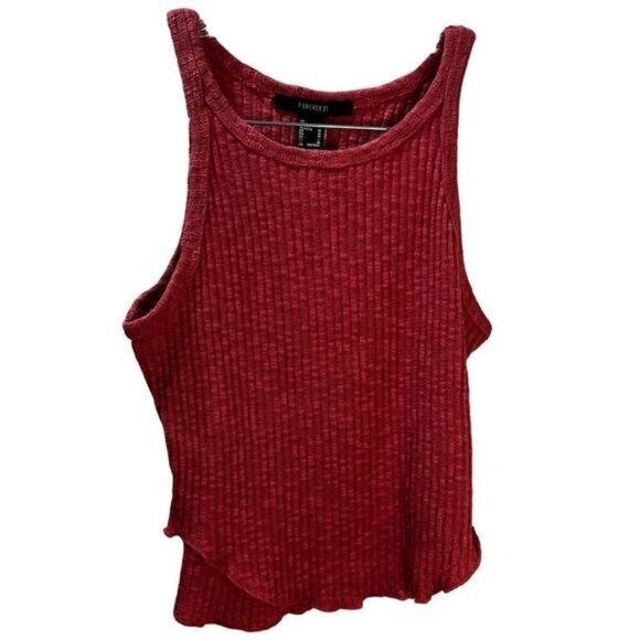 New‎ FOREVER 21 Ribbed Racerback Tank Top Medium - Picture 1 of 2